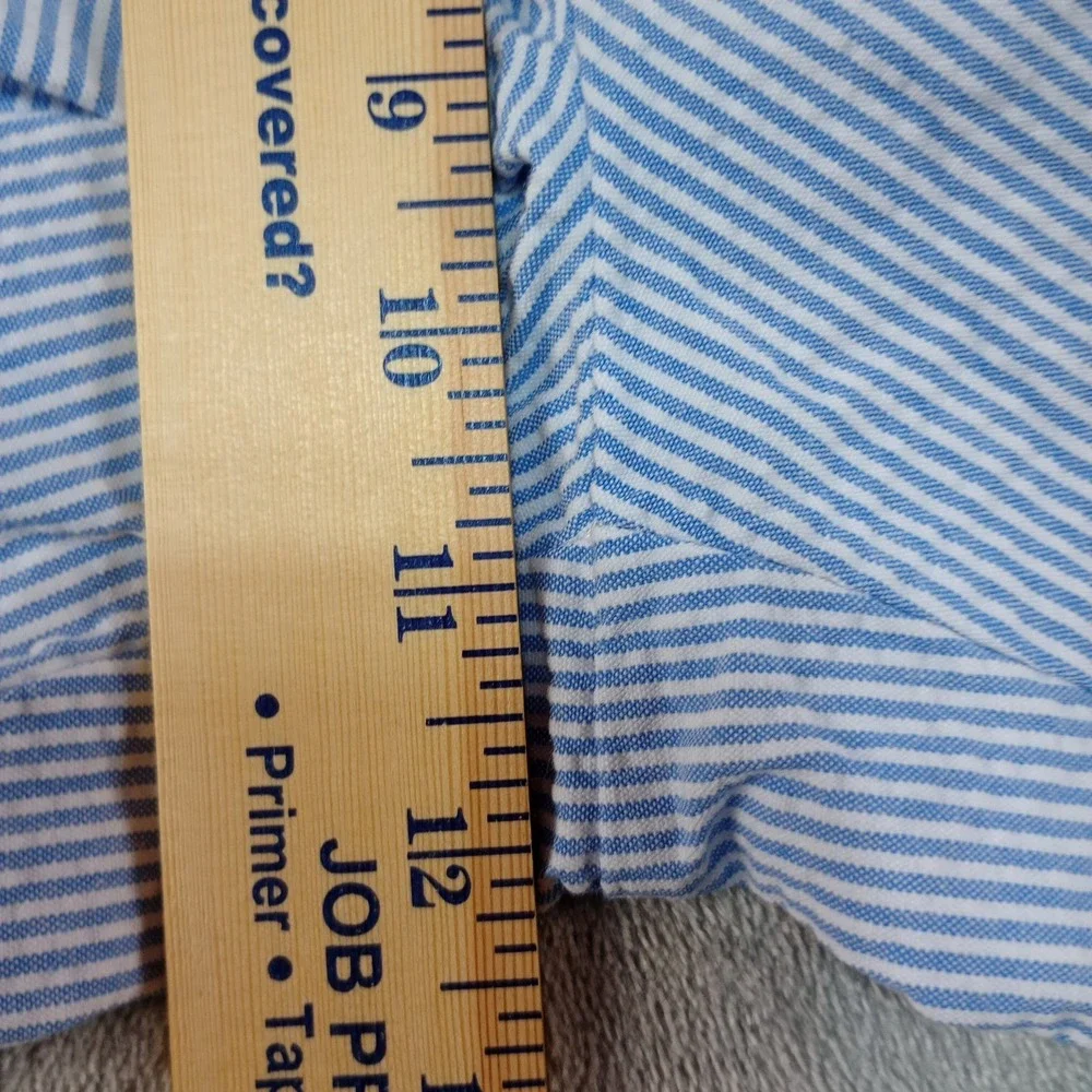 Izod Seersucker Shorts Mens Size‎ 34 Preppy Bermuda Striped Blue White Beach